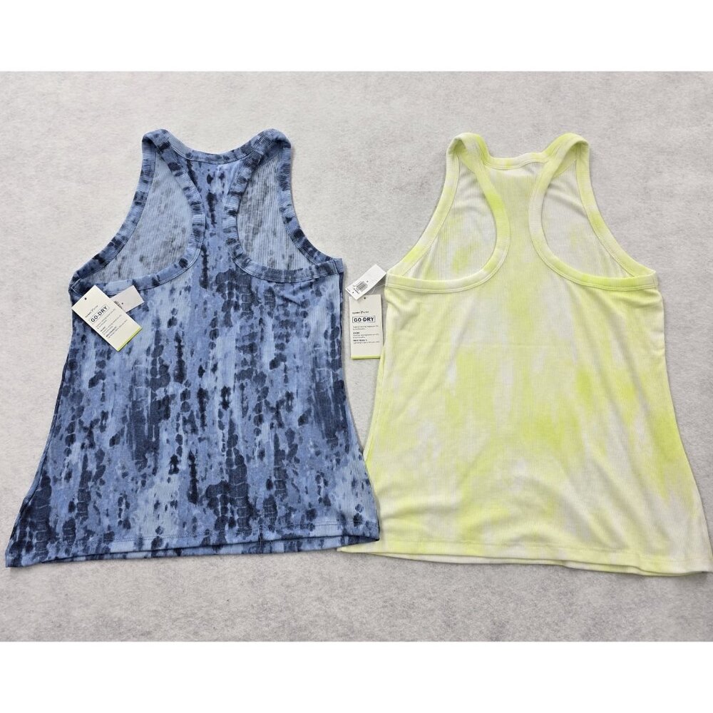 NWT Lot Of 2 Old Navy Active Go-Dry Lightweight Tank Tops Tie Dye Racerback M - Picture 2 of 8